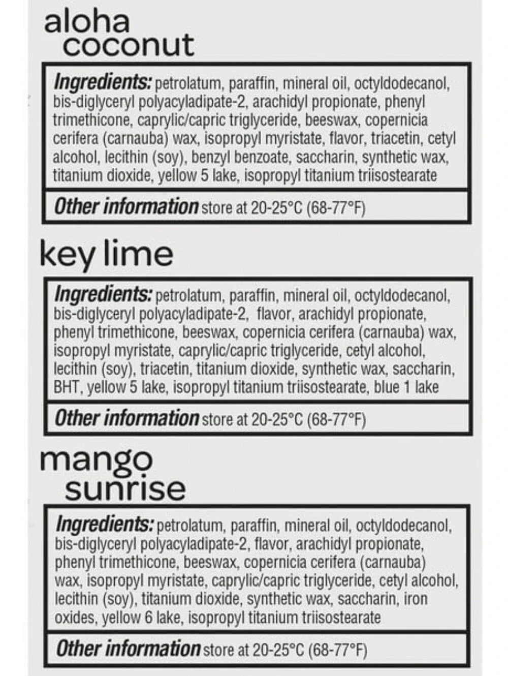 CHAPSTICK Trio Tropical Paradise Lip Balm Mango, Key Lime, Coconut